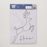 Boltze home raamstickers nael 3 vellen hert kerstboom spreuk 30x40cm - afbeelding 2