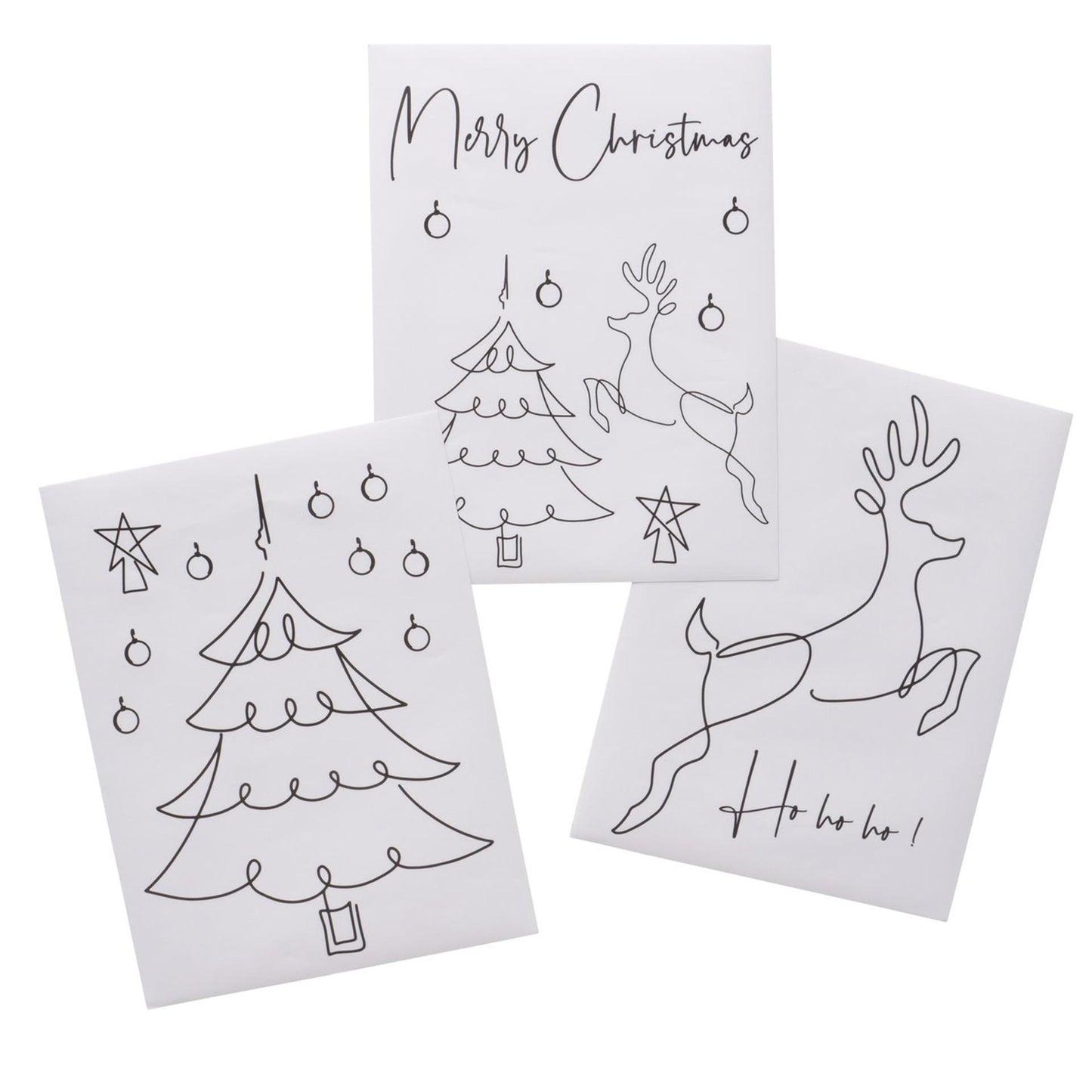 Boltze home raamstickers nael 3 vellen hert kerstboom spreuk 30x40cm