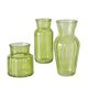 Boltze home vaas tilla, 3-delig h9-15,5cm glas gelakt groen