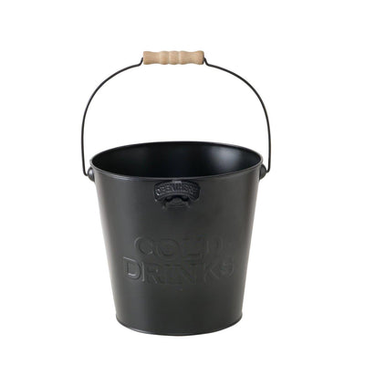 Boltze home bierkoeler emmer met opener metaal ø25xh22cm
