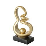 Boltze home beeldhouwwerk palowa abstract 13,5x7,5x24cm polyresin goud - afbeelding 1