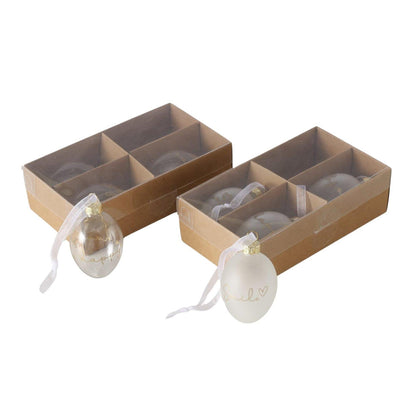 Boltze home glashanger set 4-delig met tekst goud