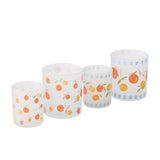 Boltze home windlicht sinaasappel 2-delig 7x8,5cm en 9x10cm glas - afbeelding 1