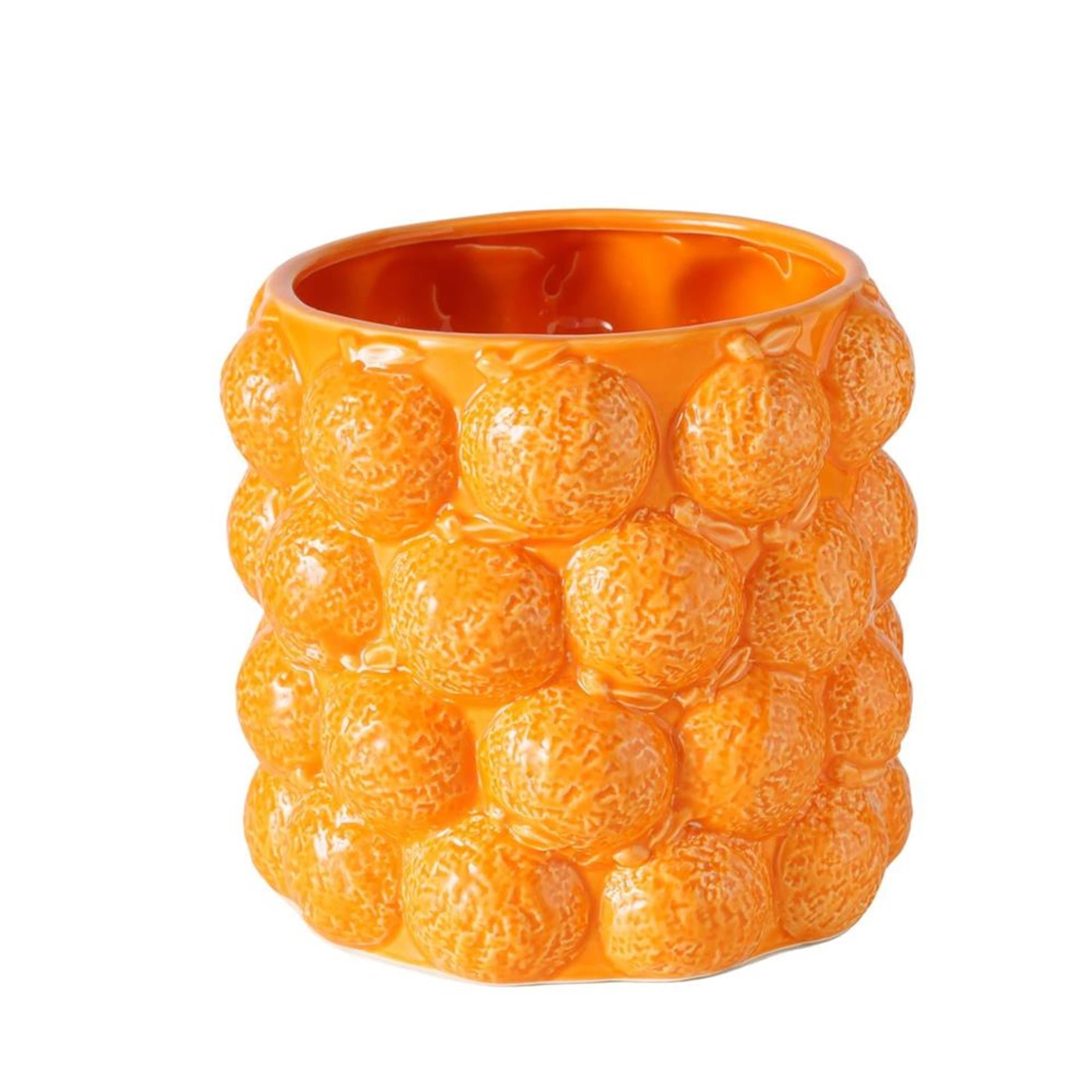 Boltze home bloempot sinaasappel dia17x15cm porselein