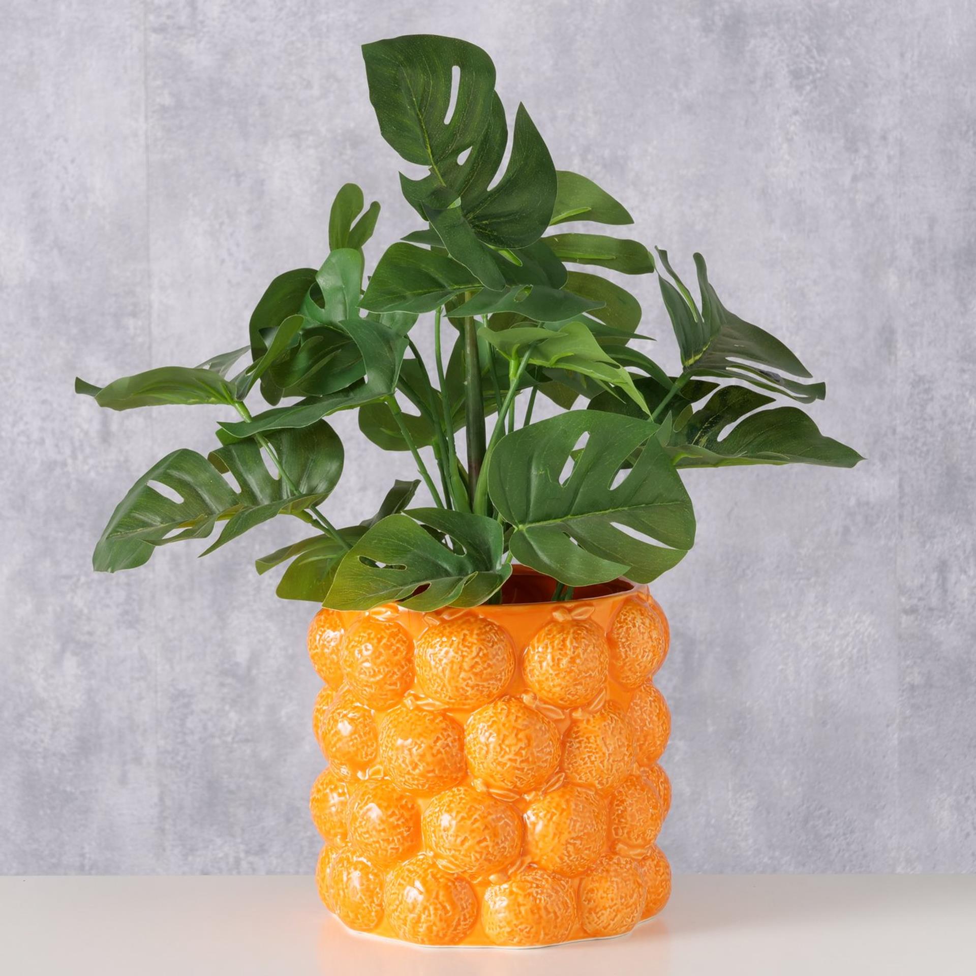 Boltze home bloempot sinaasappel dia17x15cm porselein