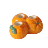 Boltze home kandelaar sinaasappel 12x11x6cm porselein oranje - afbeelding 1