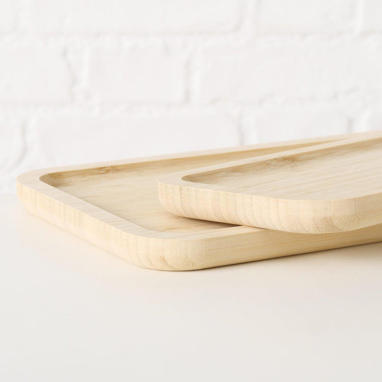 Boltze home dienblad bamboe set 2-delig