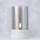Boltze home led kaars livel met timer glas metaal polypropyleen ø8xh14,5cm - afbeelding 2