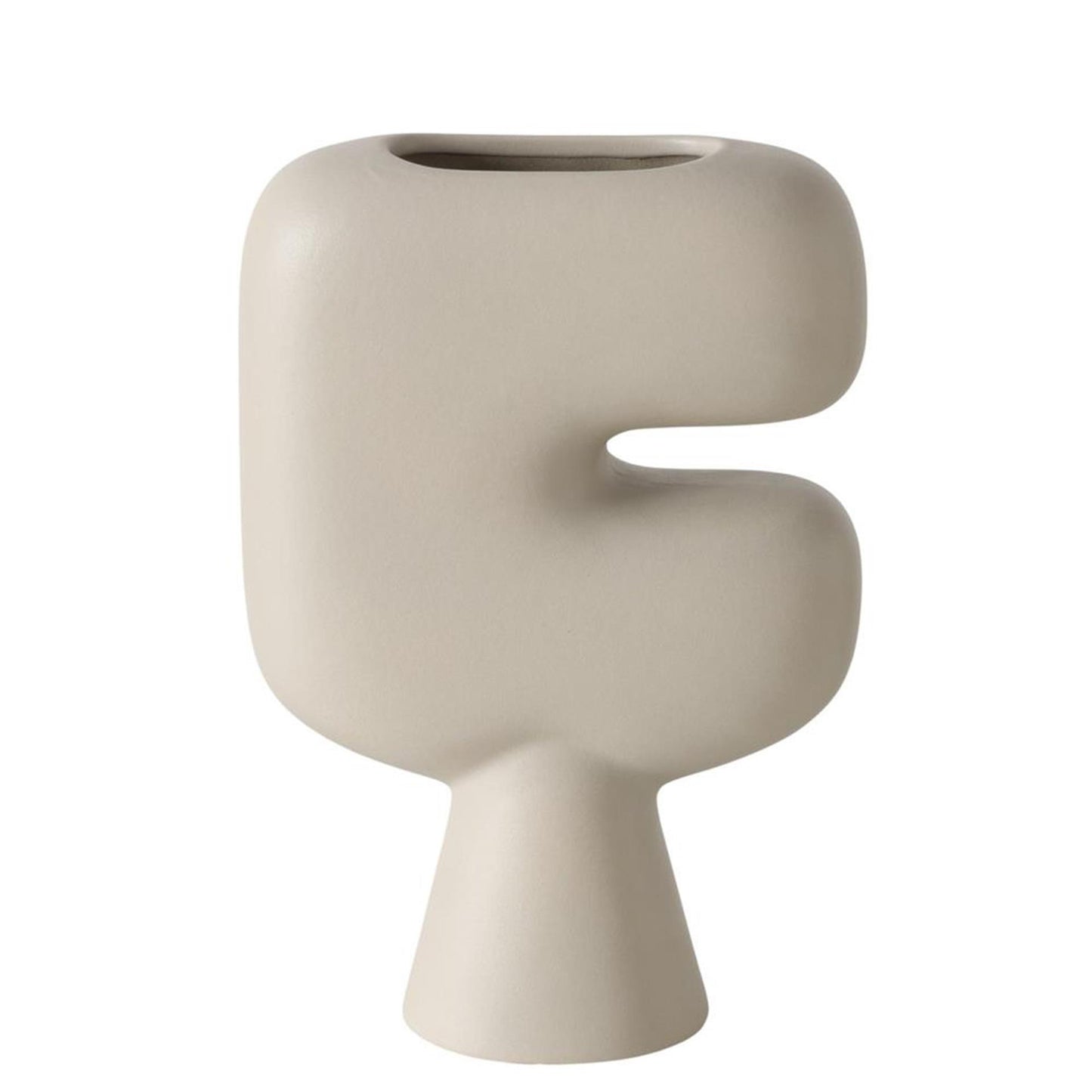 Boltze home vaas pasu 16x6x22,8cm keramiek beige