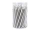 Decoris kerstboomkaarsjes metalic zilver 1,3x10.5 cm 22 stuks in koker