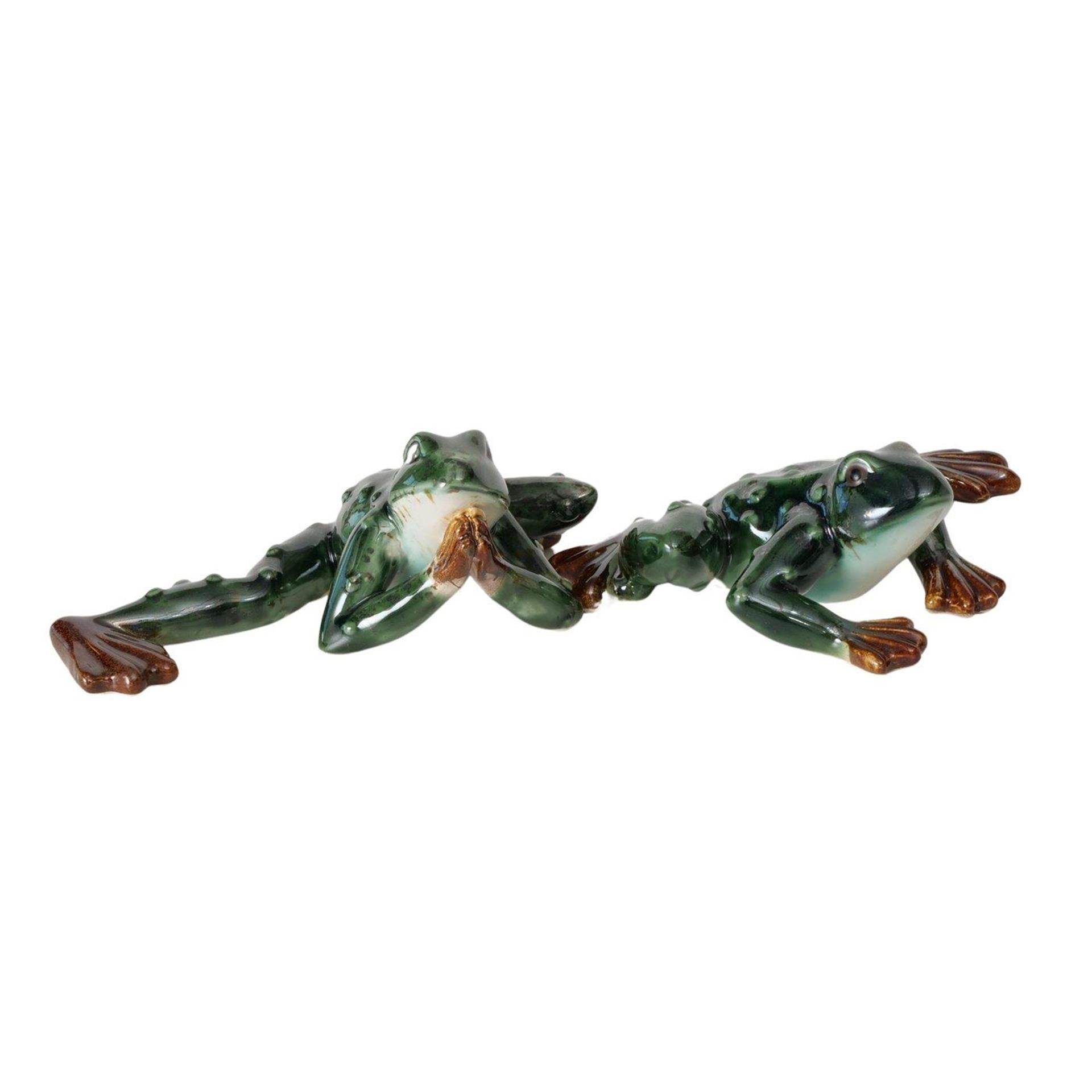 Boltze home beeldje kikker porselein 20x13x6,5cm