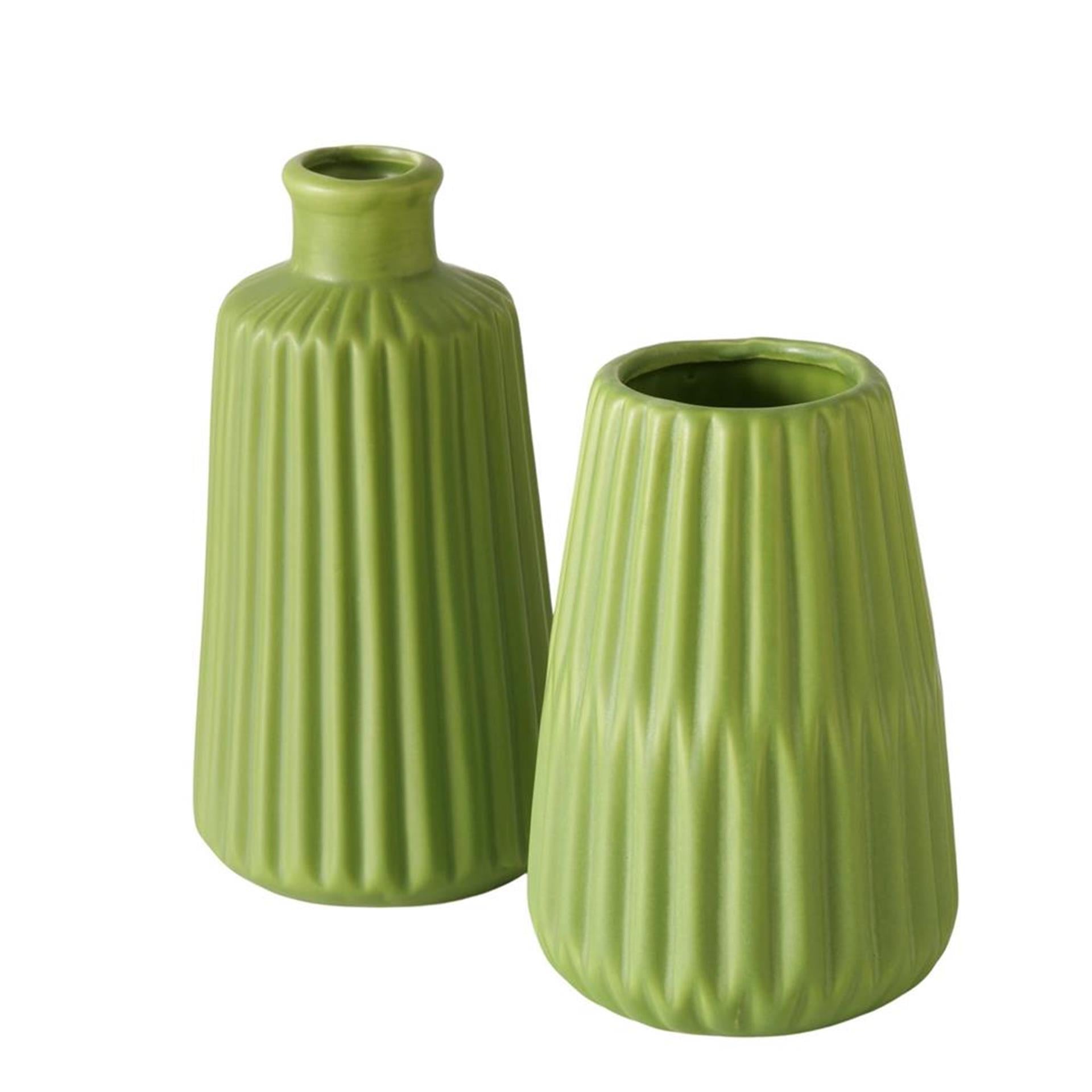 Boltze home vaas esko dia10x17cm keramiek groen