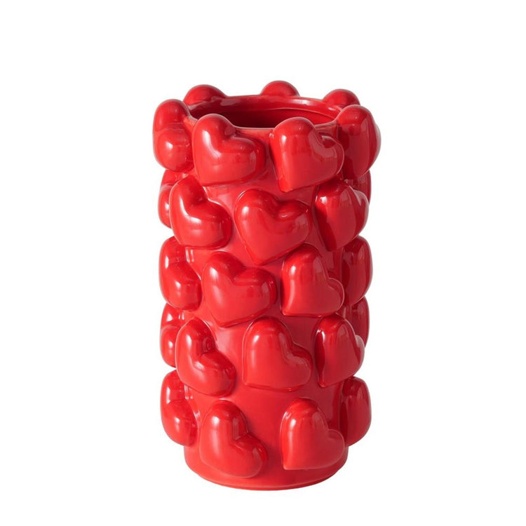 Boltze home vaas met harten h20cm