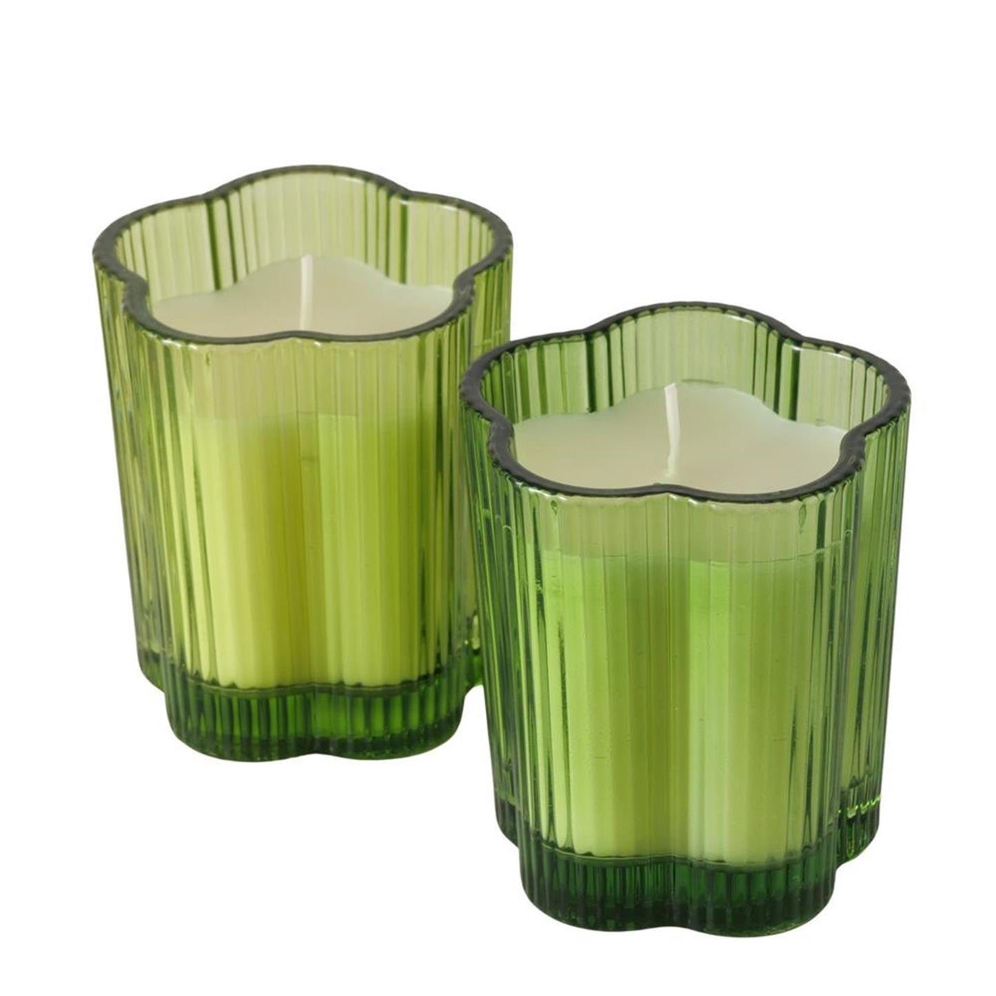 Boltze home kaarsenpot glas in bloemvorm fiona h 8,5cm- d 7,4cm