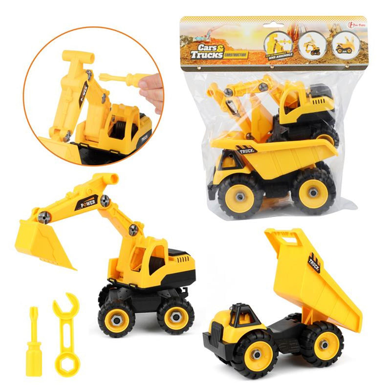 Toi-toys toi toys kiepwagen en graafmachine set 2
