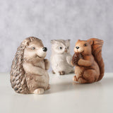 Boltze home figuur abra eekhoorn, uil of egel 3 h6,5cm 6x5x6,5cm. - afbeelding 1