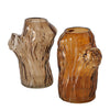 Boltze home vaas arbro bruin glas 11x9x14,7cm 2 assorti