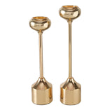 Boltze home kandelaarset donus goud 2-delig ø3,2-8,2xh32,5-36,5cm - afbeelding 1