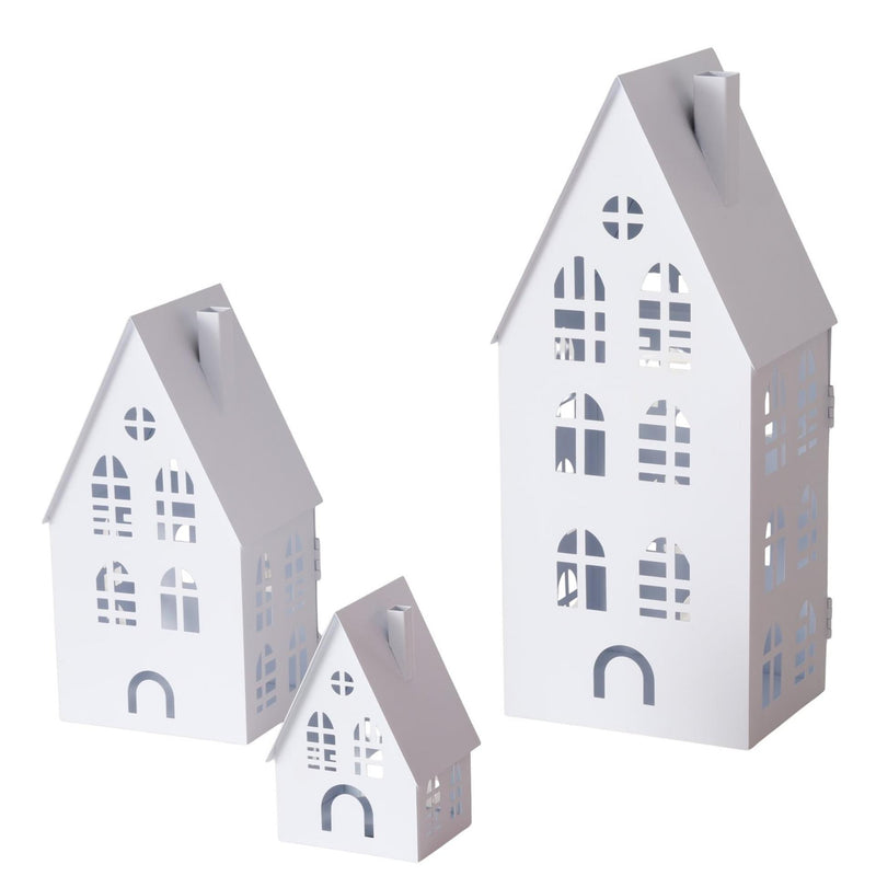 Boltze home lantaarnset huis 3-delig wit