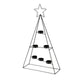 Boltze home theelichthouder kerstboom dabali zwart 29x10x51cm