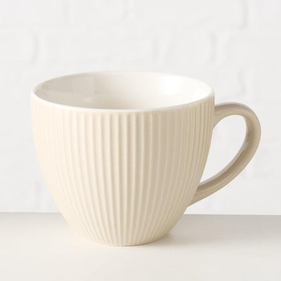 Boltze home jumbo-mok ranura beige 420ml ã˜10,7xh8,7cmvaatwasmachinebestendig