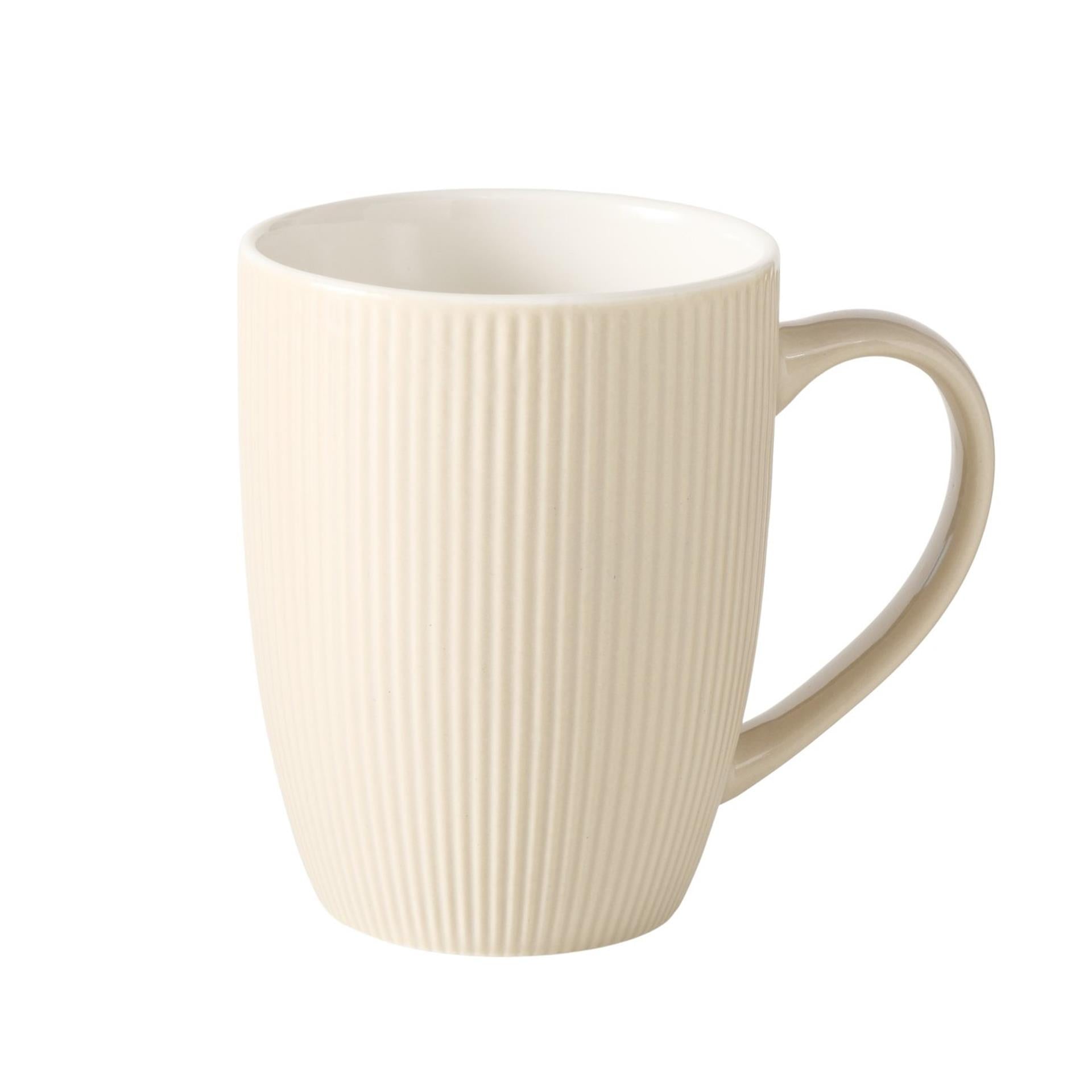Boltze home mok ranura beige 290ml ø7,5xh9,8cm vaatwasmachinebestendig