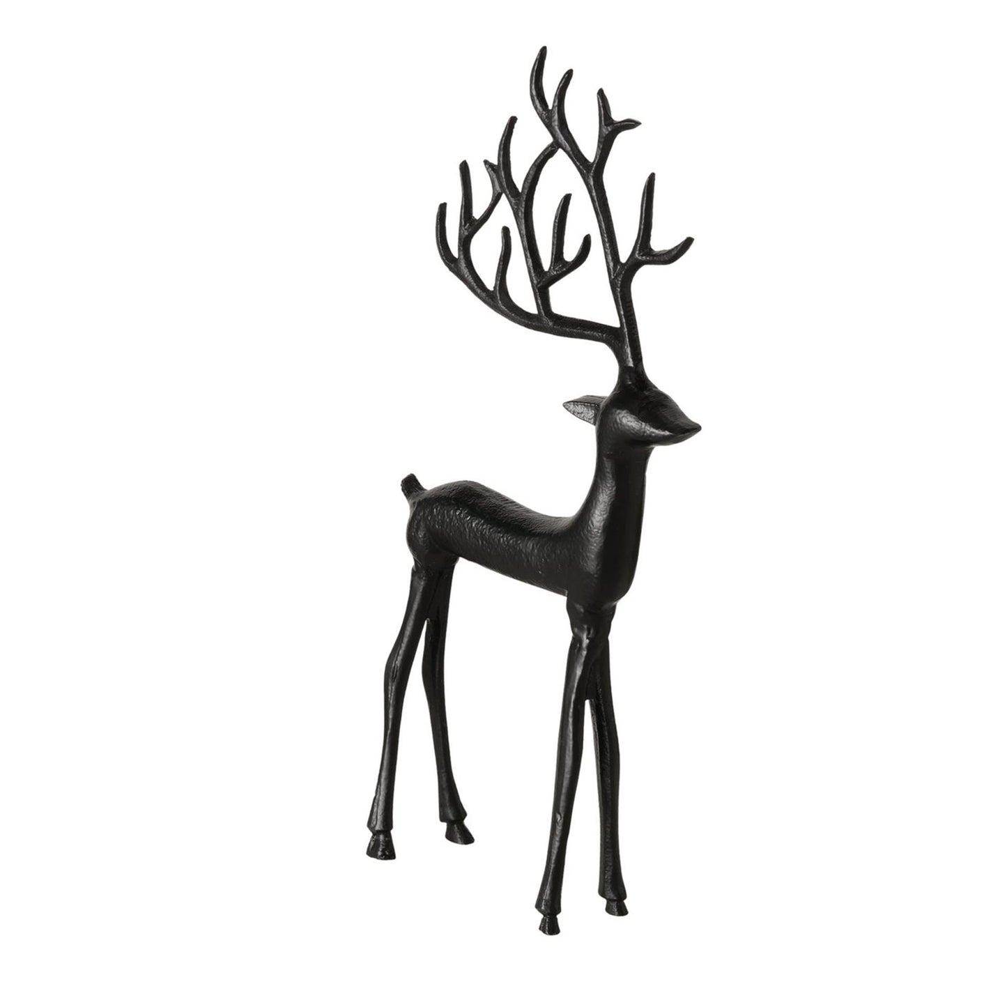 Boltze home figuur hert zwart 18x3x38cm