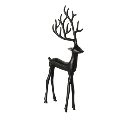 Boltze home figuur hert zwart 18x3x38cm