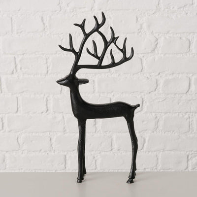 Boltze home figuur hert zwart 18x3x38cm