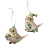 Boltze home kersthanger vogel manu 7,5x7,5x7cm 2 assorti - afbeelding 1