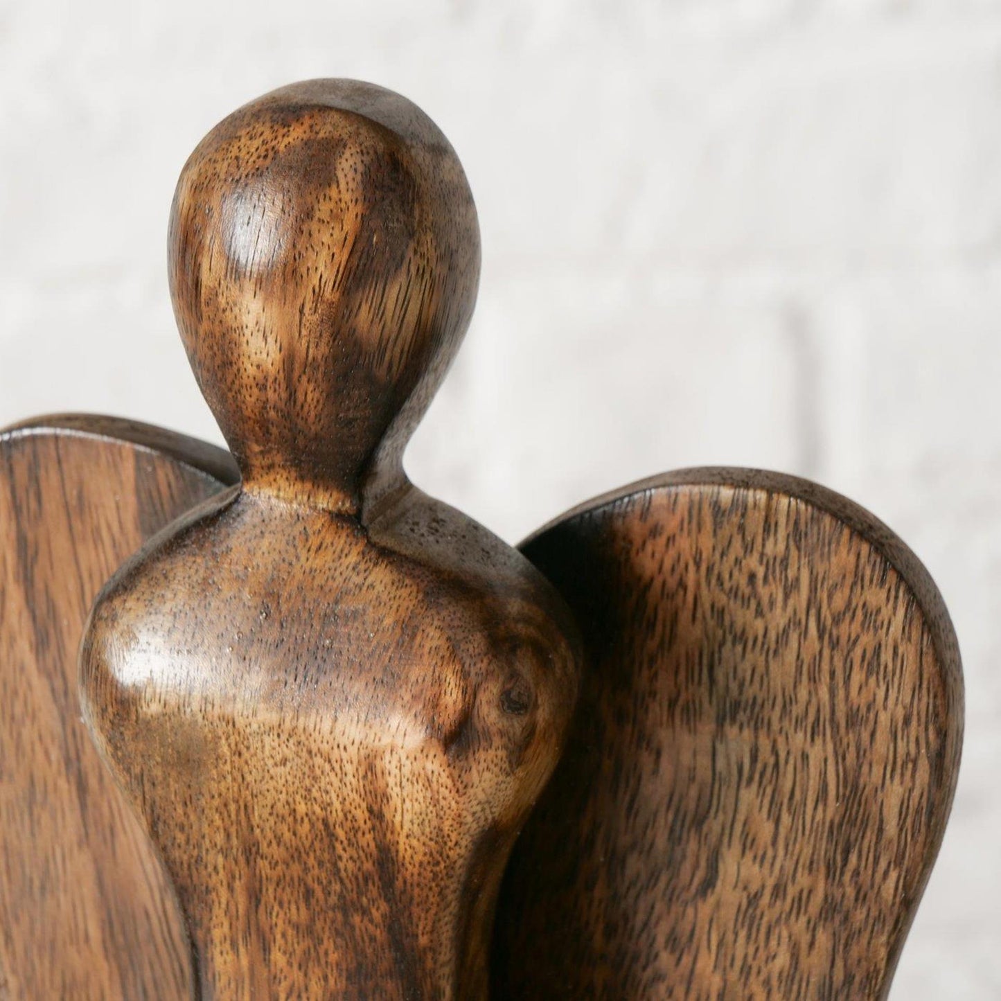 Boltze home figuur engel malaika mangohout 16x4,5x35cm