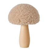 Boltze home decoratieve standaard fugy paddenstoel met stand ø8xh11,2cm dennenhout polyester - afbeelding 1
