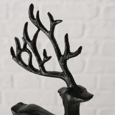 Boltze home figuur hert zwart 9x3x20cm