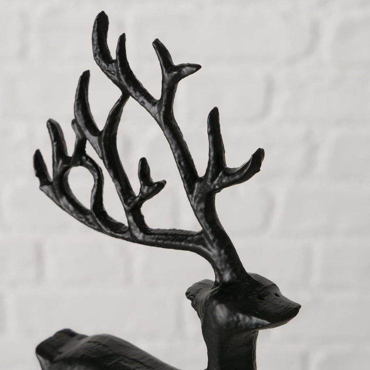 Boltze home figuur hert rupert zwart 9x3x20cm