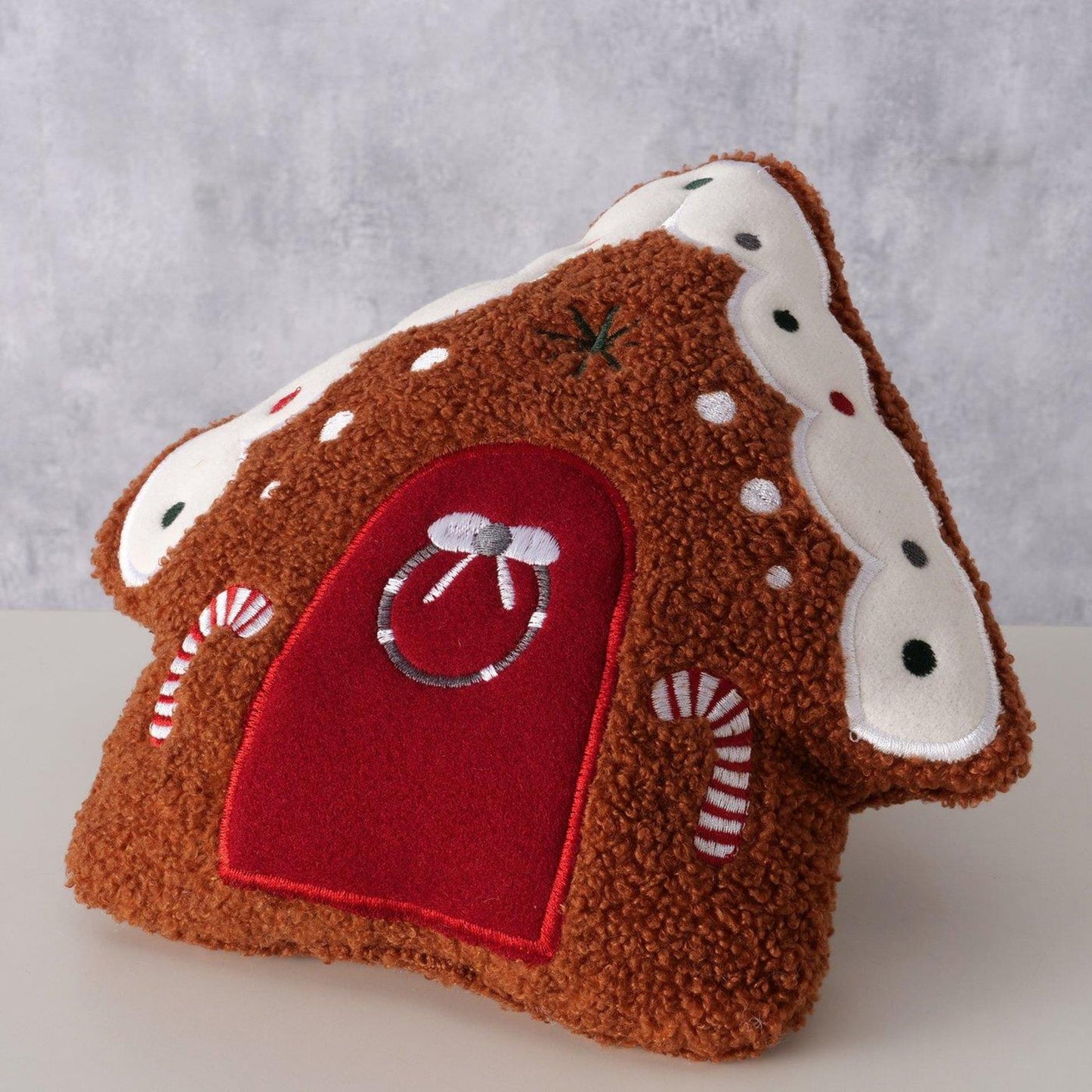 Boltze home kussen ginger peperkoekhuis 28cm