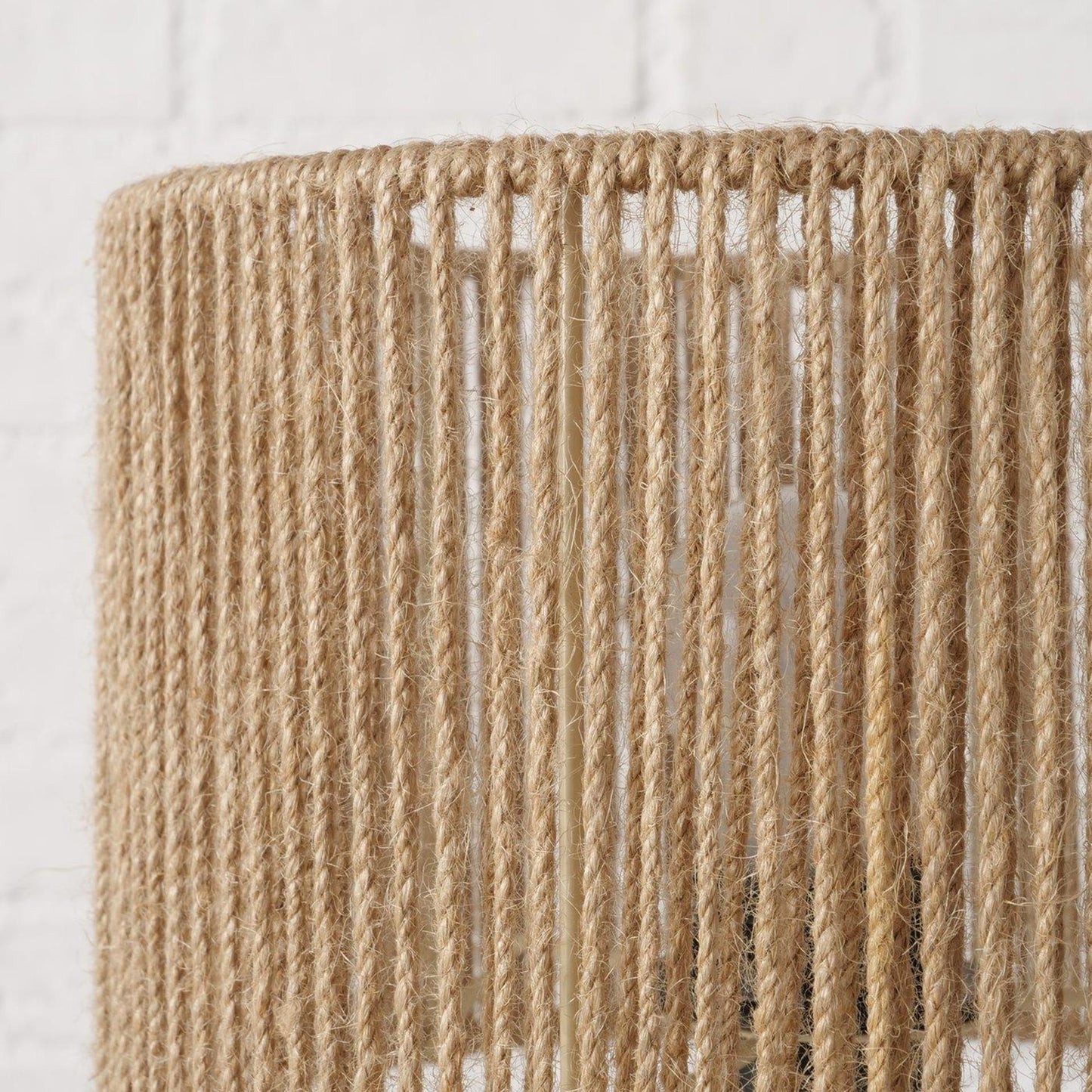Boltze home tafellamp medika bruin cederhout hemp ø22,5xh34cm