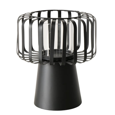 Boltze home windlicht zwart 18x18x21cm