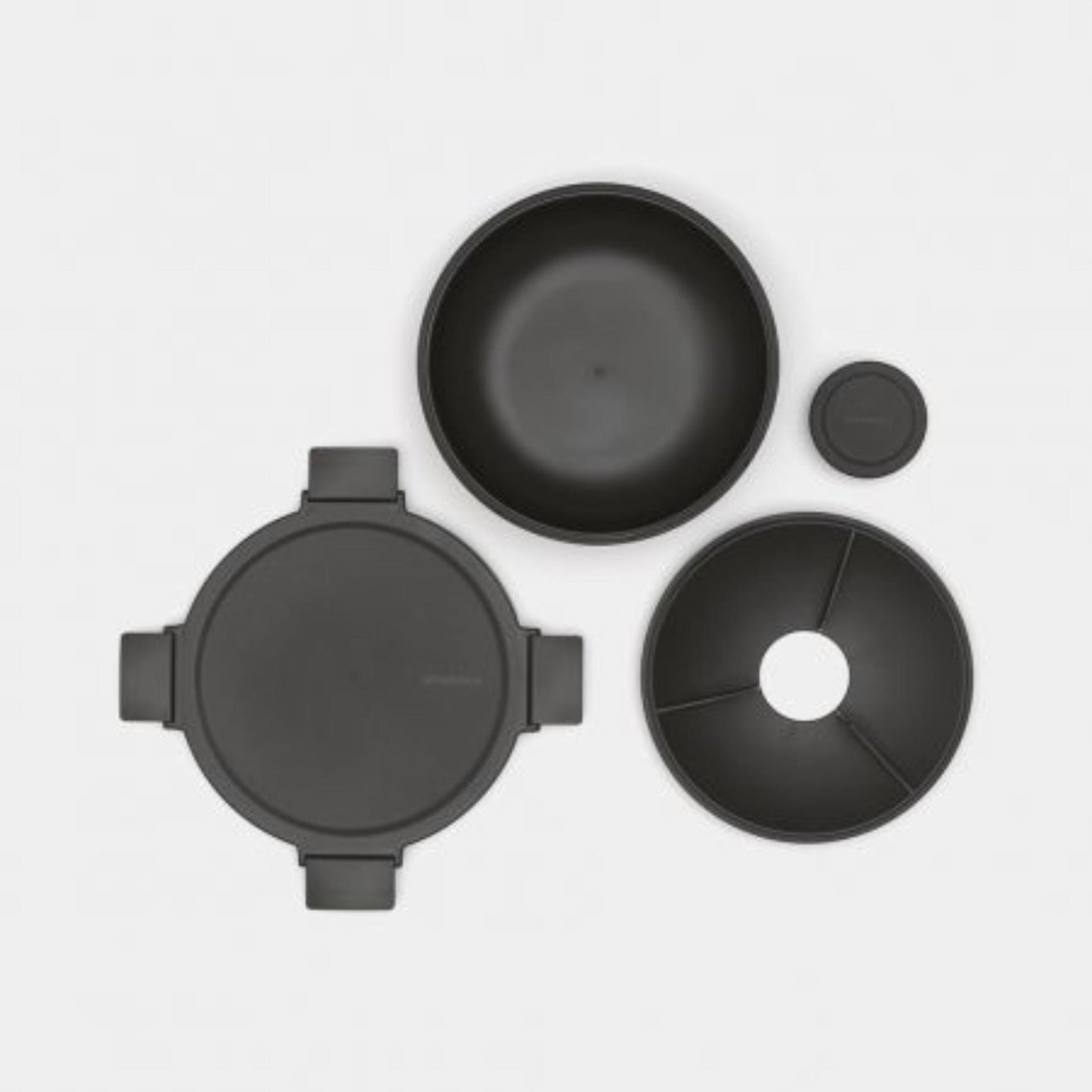 Brabantia make take saladebak 1,3l dark grey