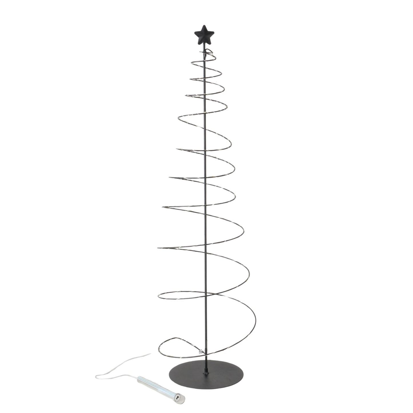 Boltze home kerstboom saturn metaal led zwart ø22xh81cm