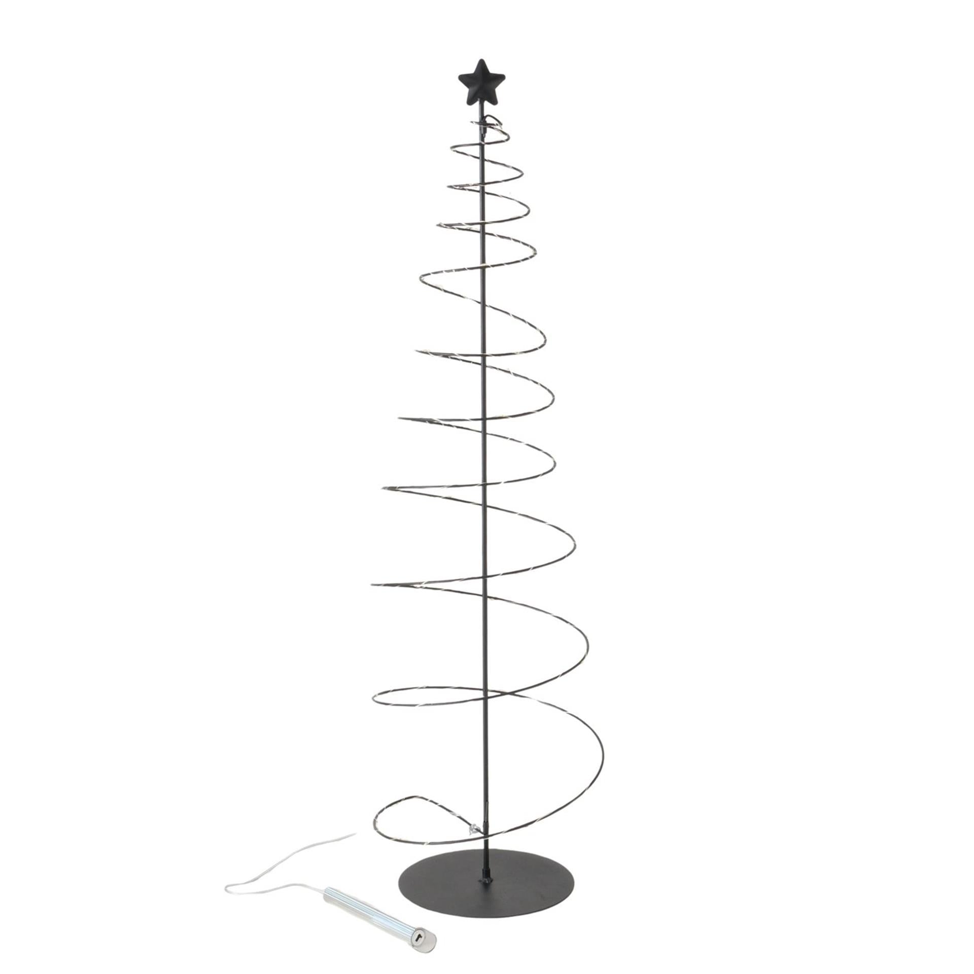 Boltze home kerstboom saturn metaal led zwart ø22xh81cm