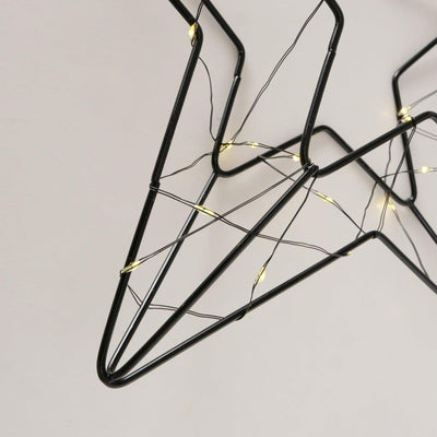 Boltze home decohanger led ster elvira zwart 29,5x30x6cm