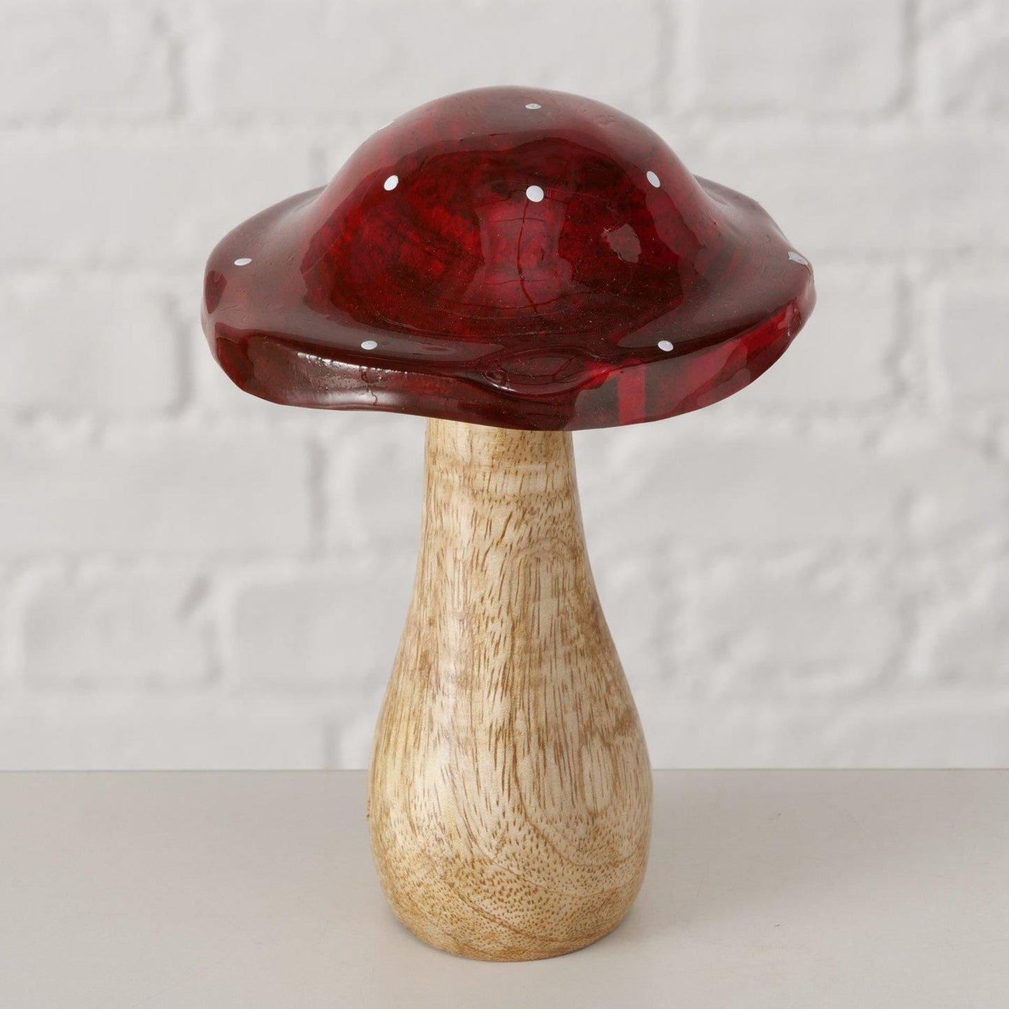 Boltze home paddenstoel hout 10x14,5cm