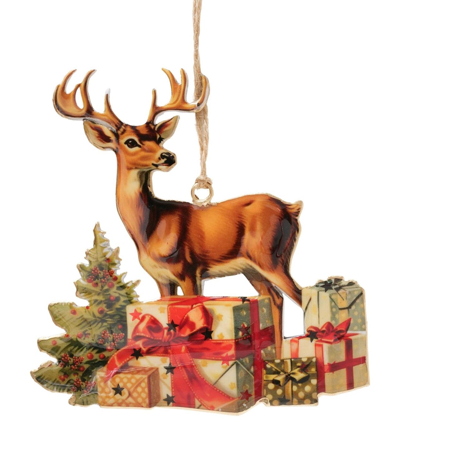 Boltze home kersthanger hert 14,5x15cm