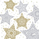 Duni servetten snowstars white 33x33cm