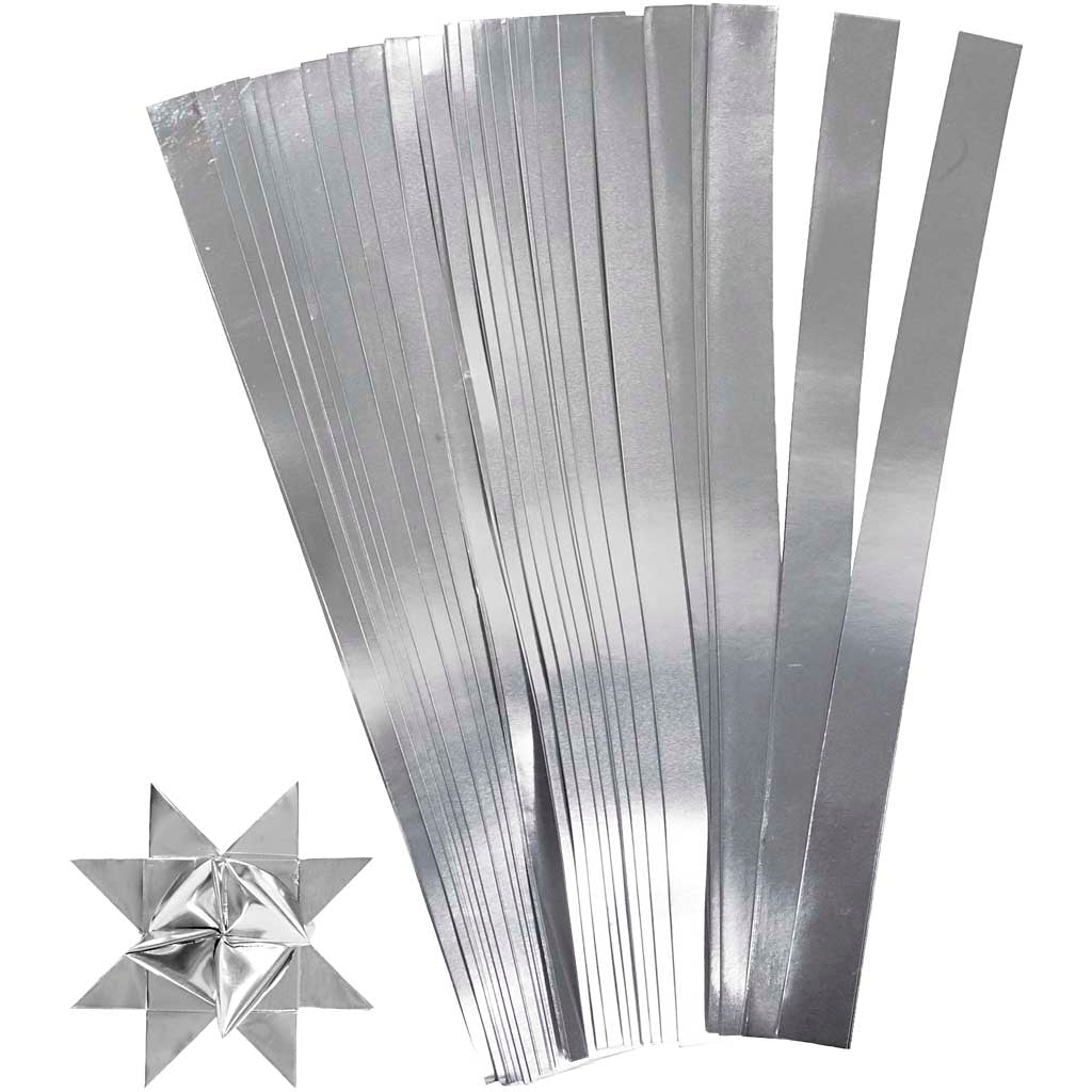 Vlechtstroken, l: 45 cm, d 4,5 cm, b: 10 mm, zilver, 100 stroken 1 doos