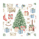 Duni servetten tree and gift 33x33cm