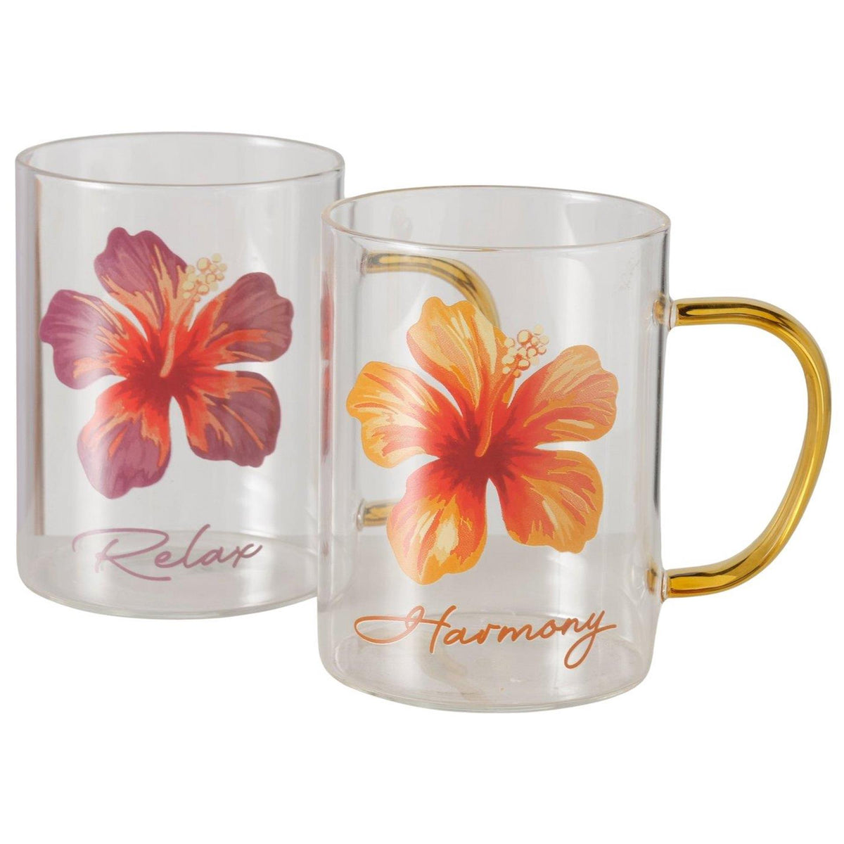Boltze home mok hibiscus 400ml ø8xh11cm