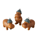Boltze home figuur nijlpaard wilhelmy 4x3,5x6,5cm 3 assorti - afbeelding 1