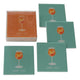 Boltze home onderzetter summer spritz 4-delig 10,3x10,3x0,6cm 2 assorti