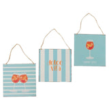 Boltze home wandbord summer spritz 20x20x0,5cm 3 assorti - afbeelding 1